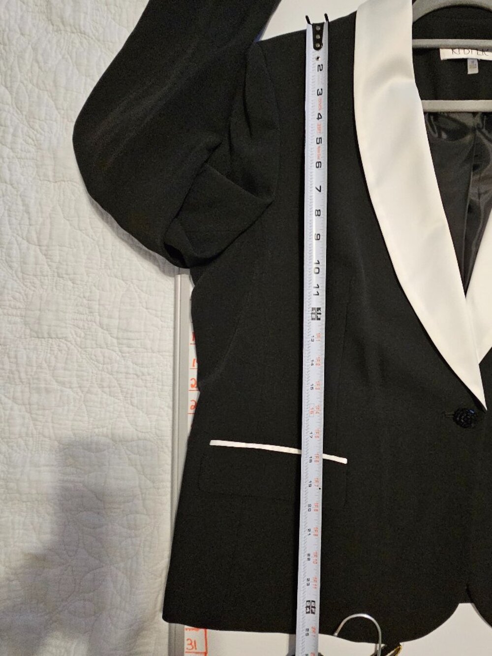 Kasper Black Blazer with White Color Size 18 - Picture 8 of 11